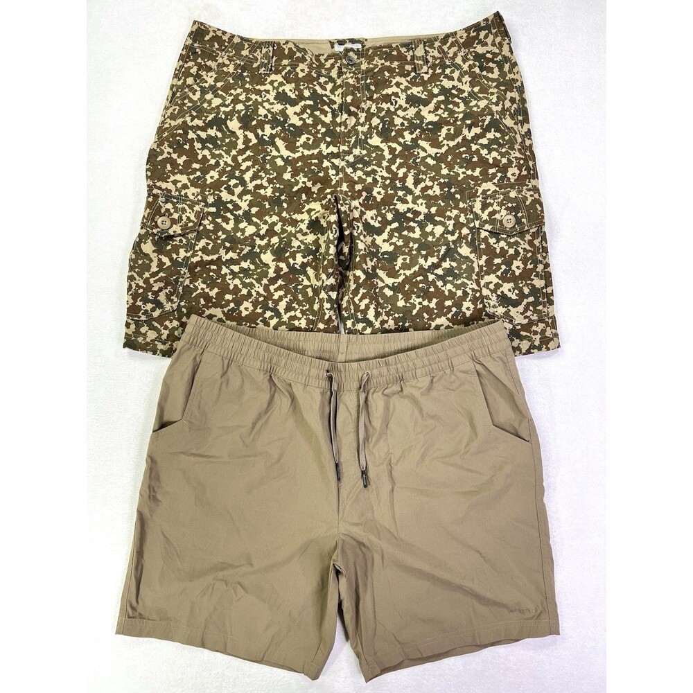 Lot of 2 Marmot Outdoor Hiking Casual Shorts Stretch Camo Cargo Mens Size 40